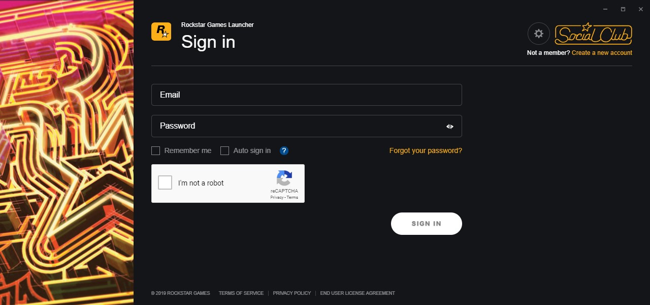 Iniciar sesión en Rockstar Game Launcher