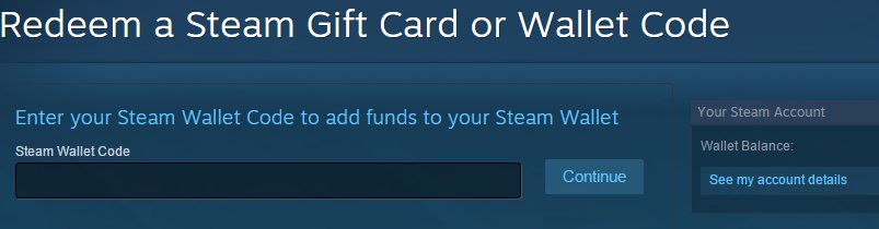 Ingresar código Steam Wallet